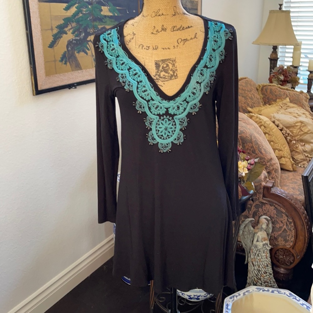 INC embroidered top/tunic